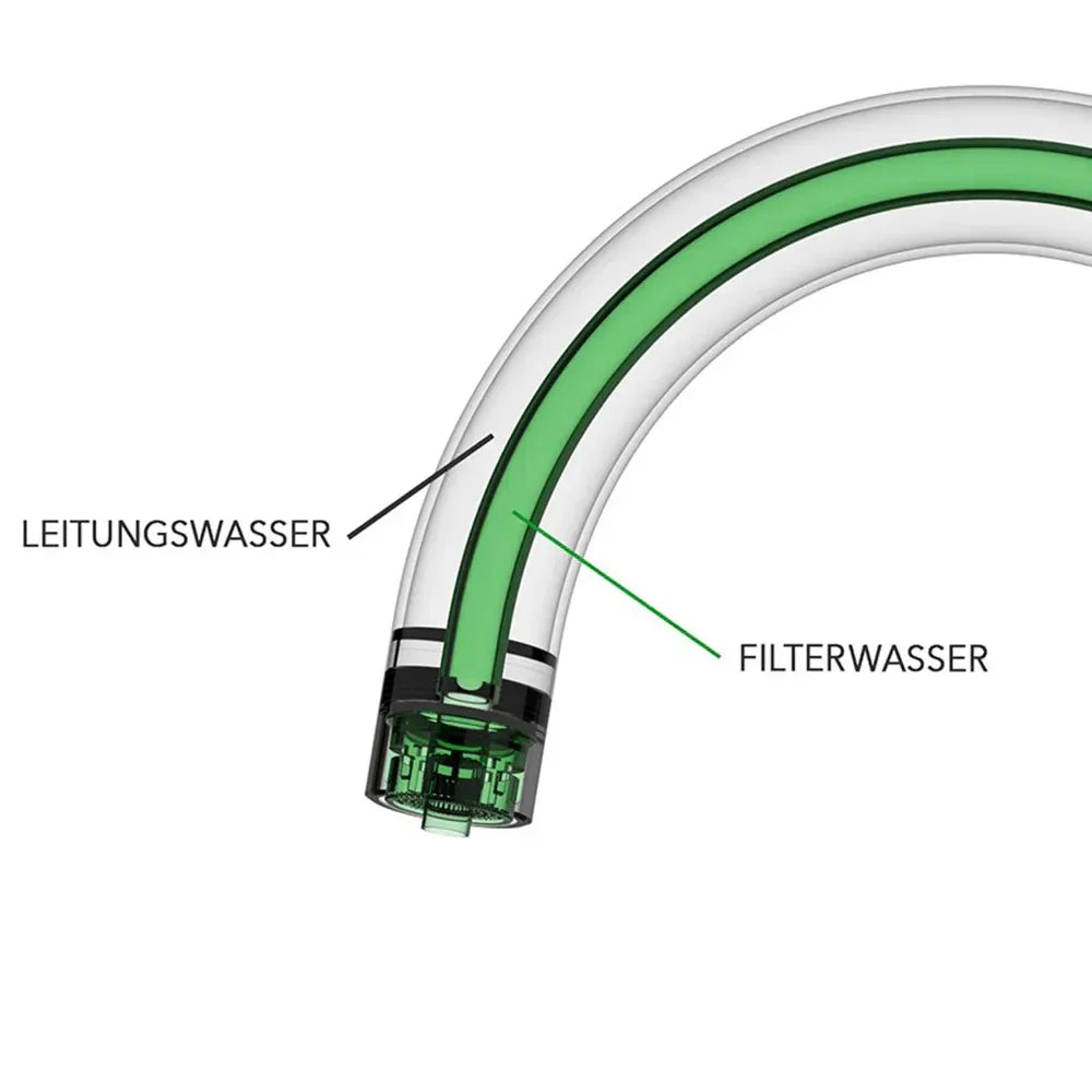 3-Wege-Armatur Furore PVD schwarz matt – Seitenansicht Edelstahl schwarz